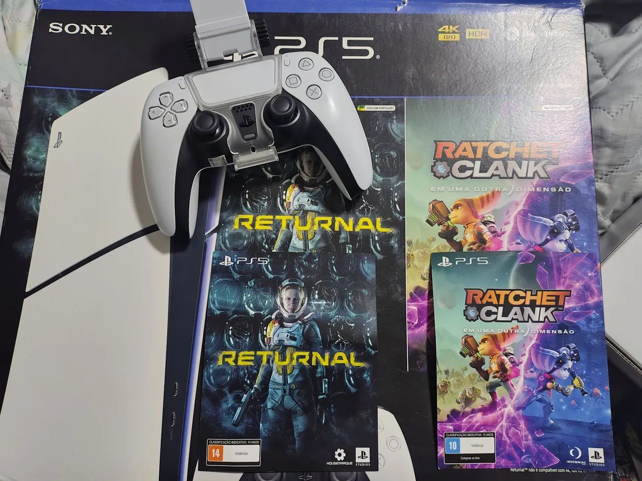 Ps5 modelo slim 1 TB Full digital com 2 jogos e acessório  - Foto 2