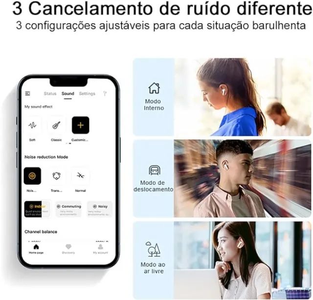 Fone Qcy Ht05 Melobuds Bluetooth 5.2 Com Cancelamento ANC - Preto - Foto 5