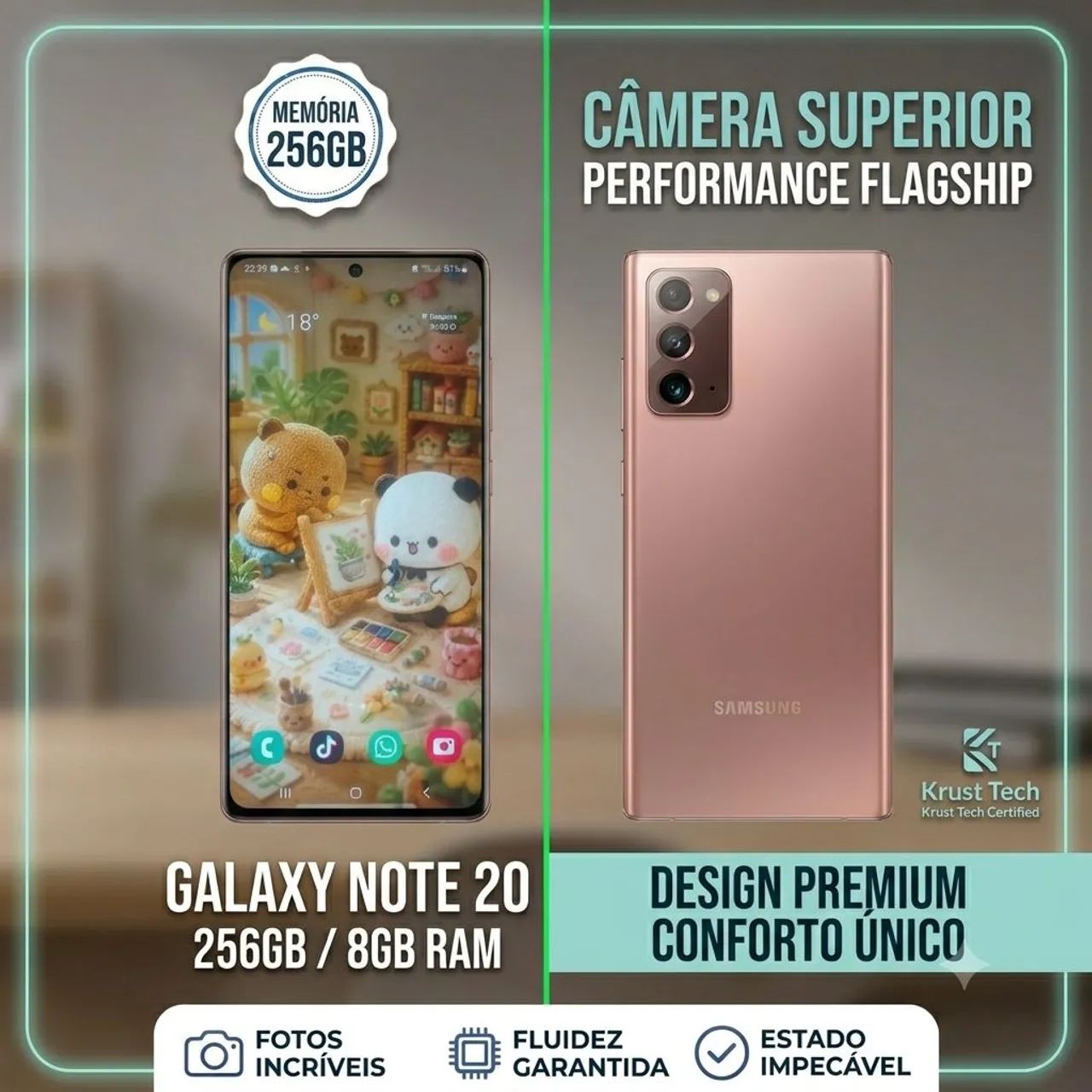 Samsung note 20 5G 8GB 256GB PERFEITO!