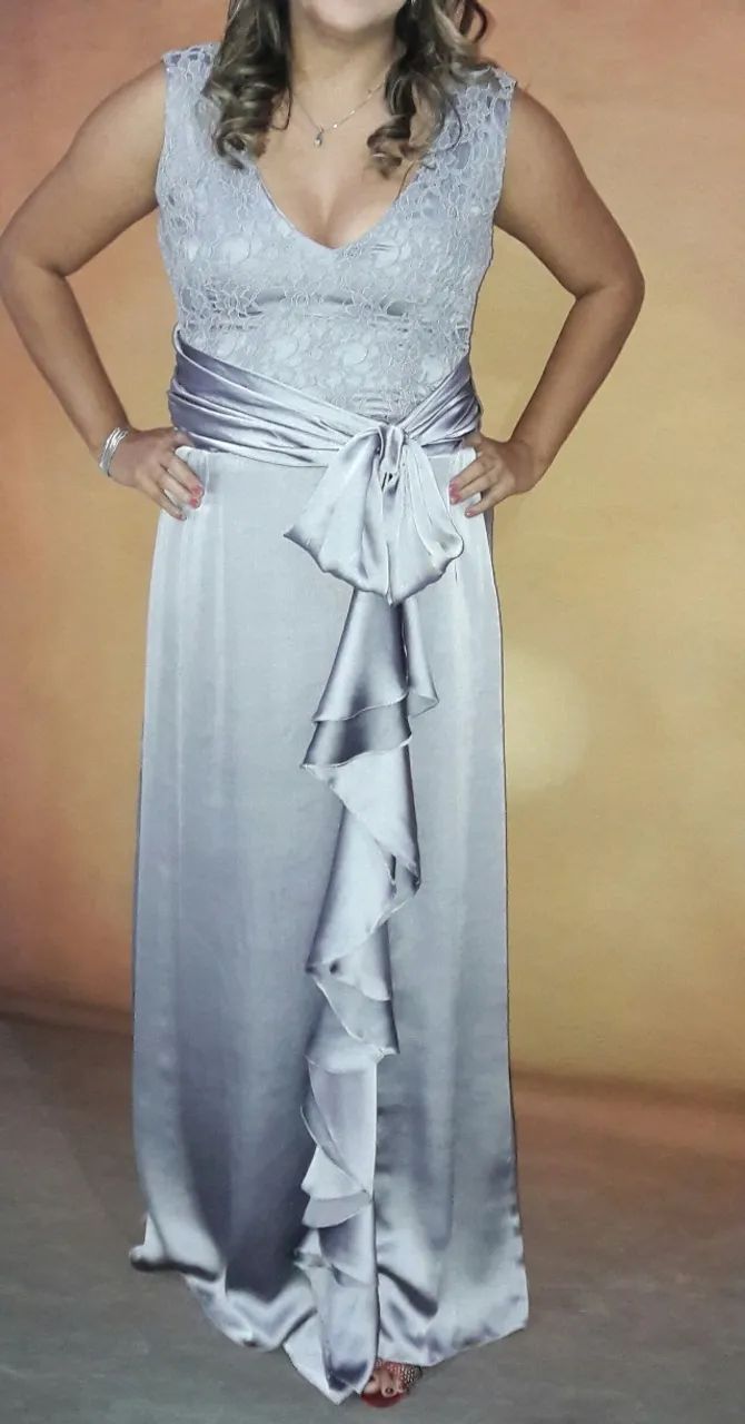 Vestido de festa prata - Foto 2