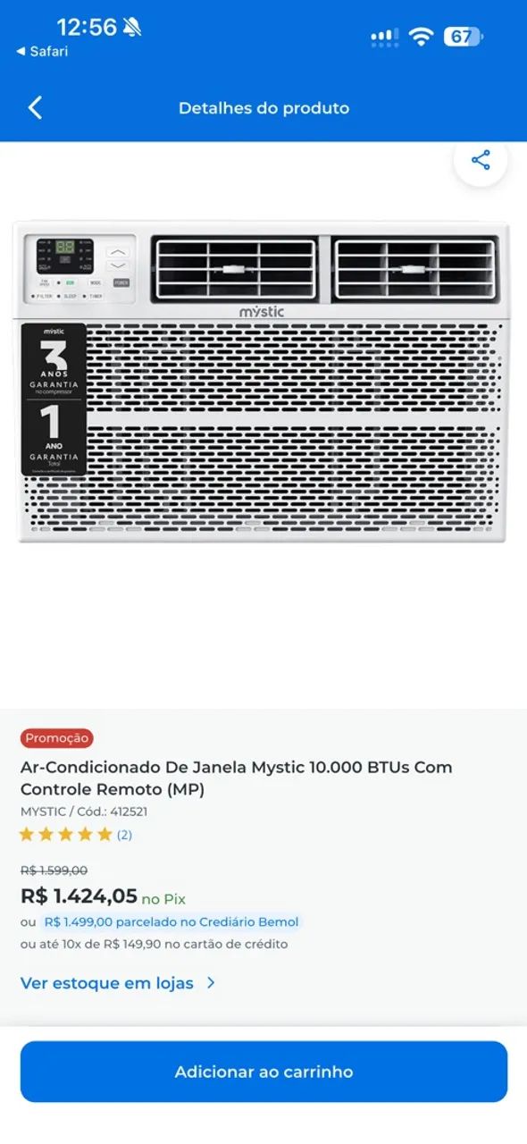 Ar condicionado 10 mil BTUs - Foto 4