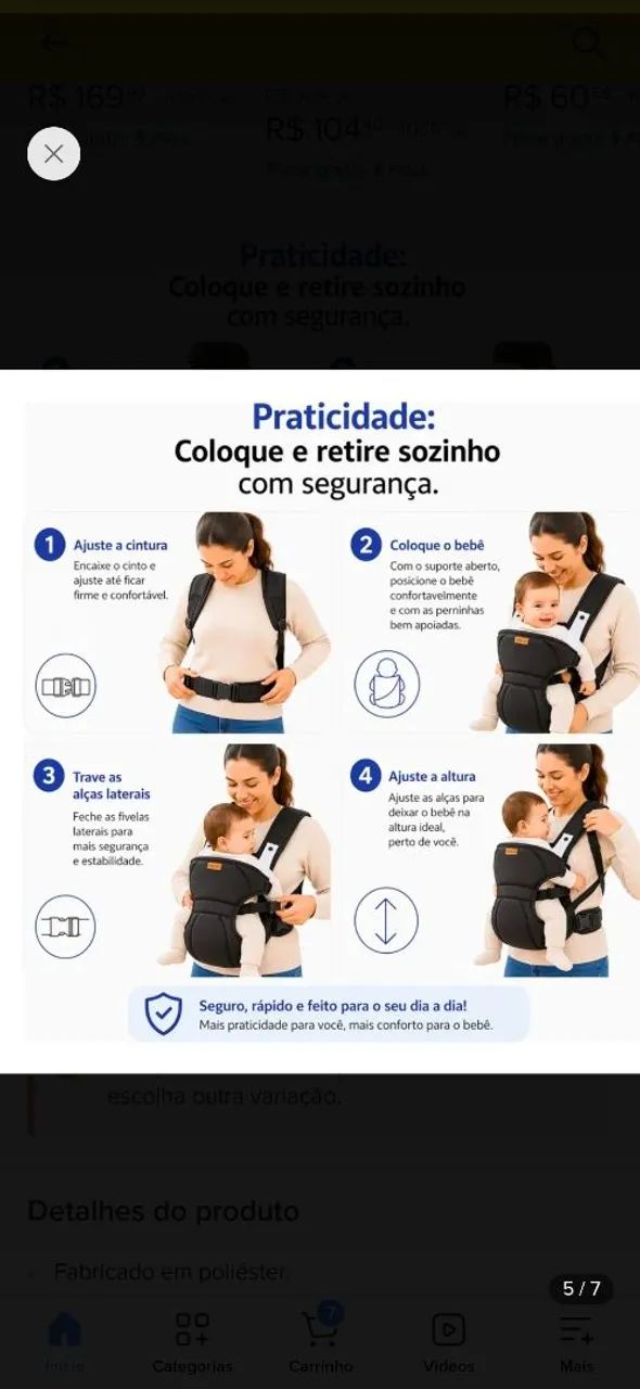 Canguru 5 em 1 infanti - Foto 4