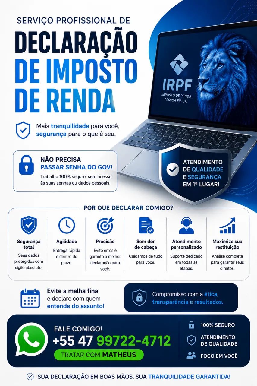 ? Declare seu Imposto de Renda com Segurança e Praticidade!