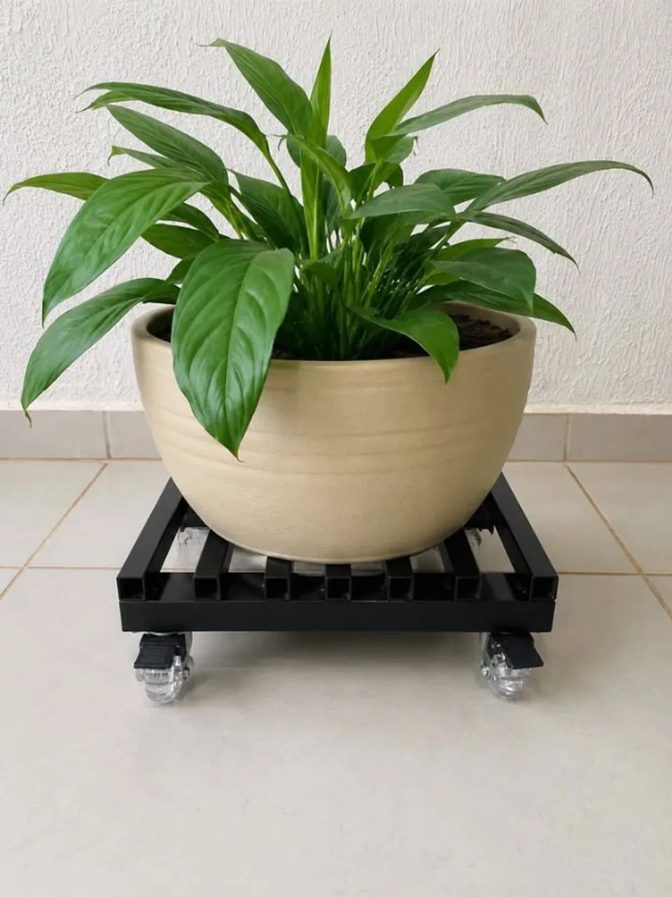 SUPORTE BASE DE FERRO QUADRADA PARA VASO DE PLANTA GALÃO DE AGUA COM RODINHAS - Foto 4