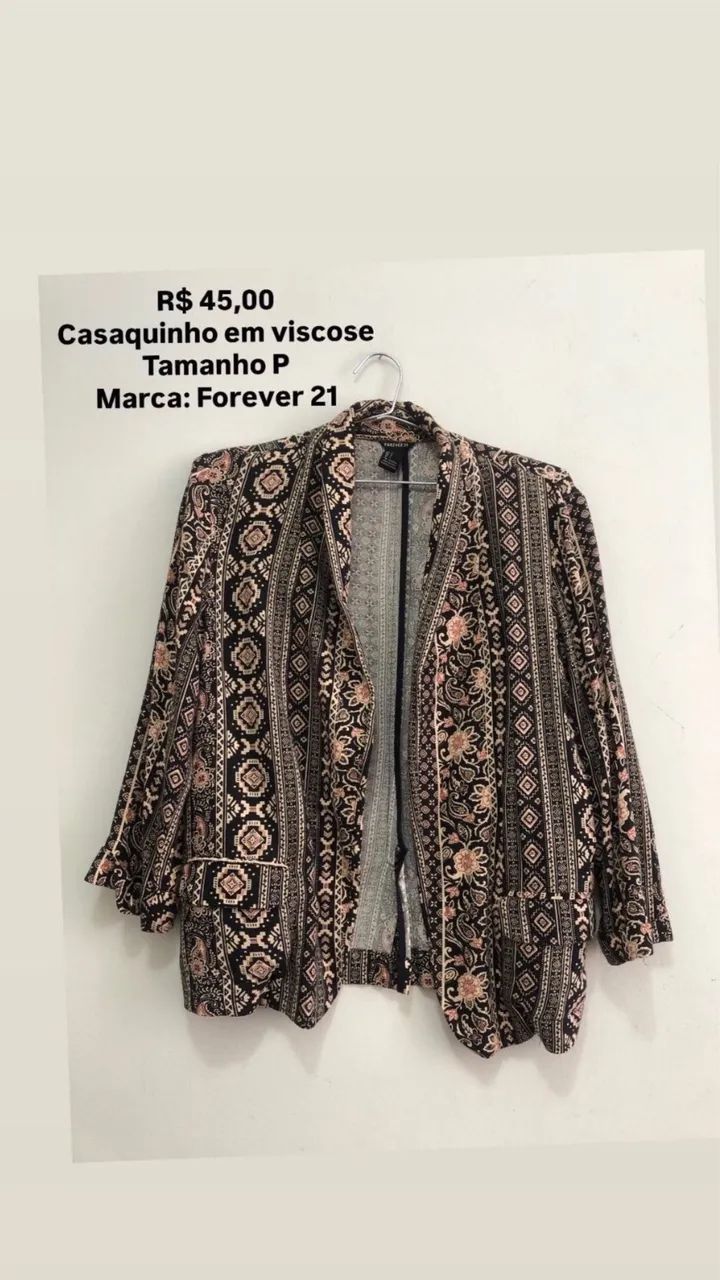 Casaquinho tamanho P Forever 21 - Foto 3
