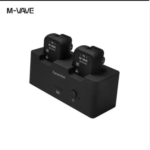 Monitor de fone sem fio, Profissional M Vave WP-12, 2 receptores e 1 transmissor  - Foto 4
