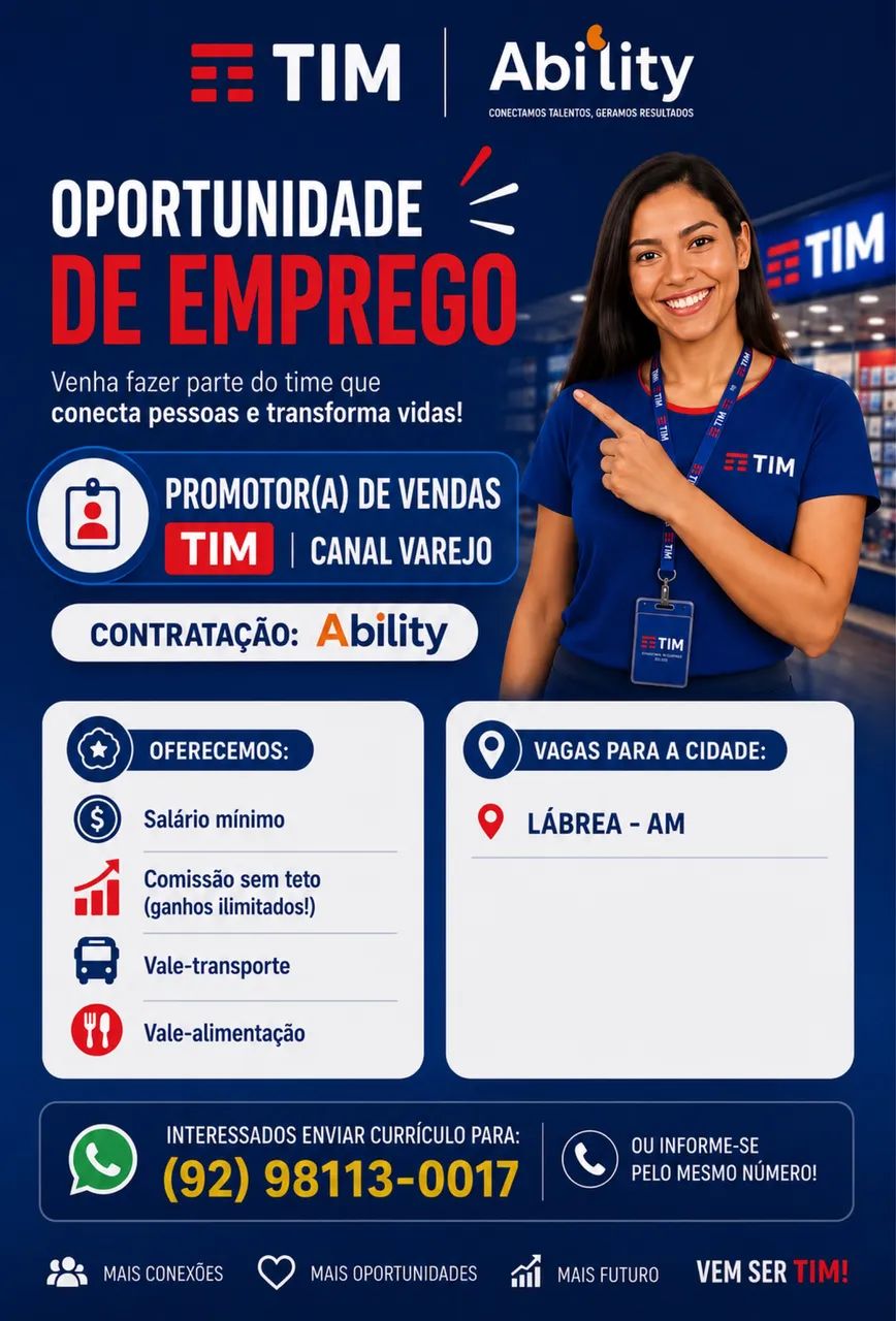 PROMOTOR DE VENDAS TIM LÁBREA 