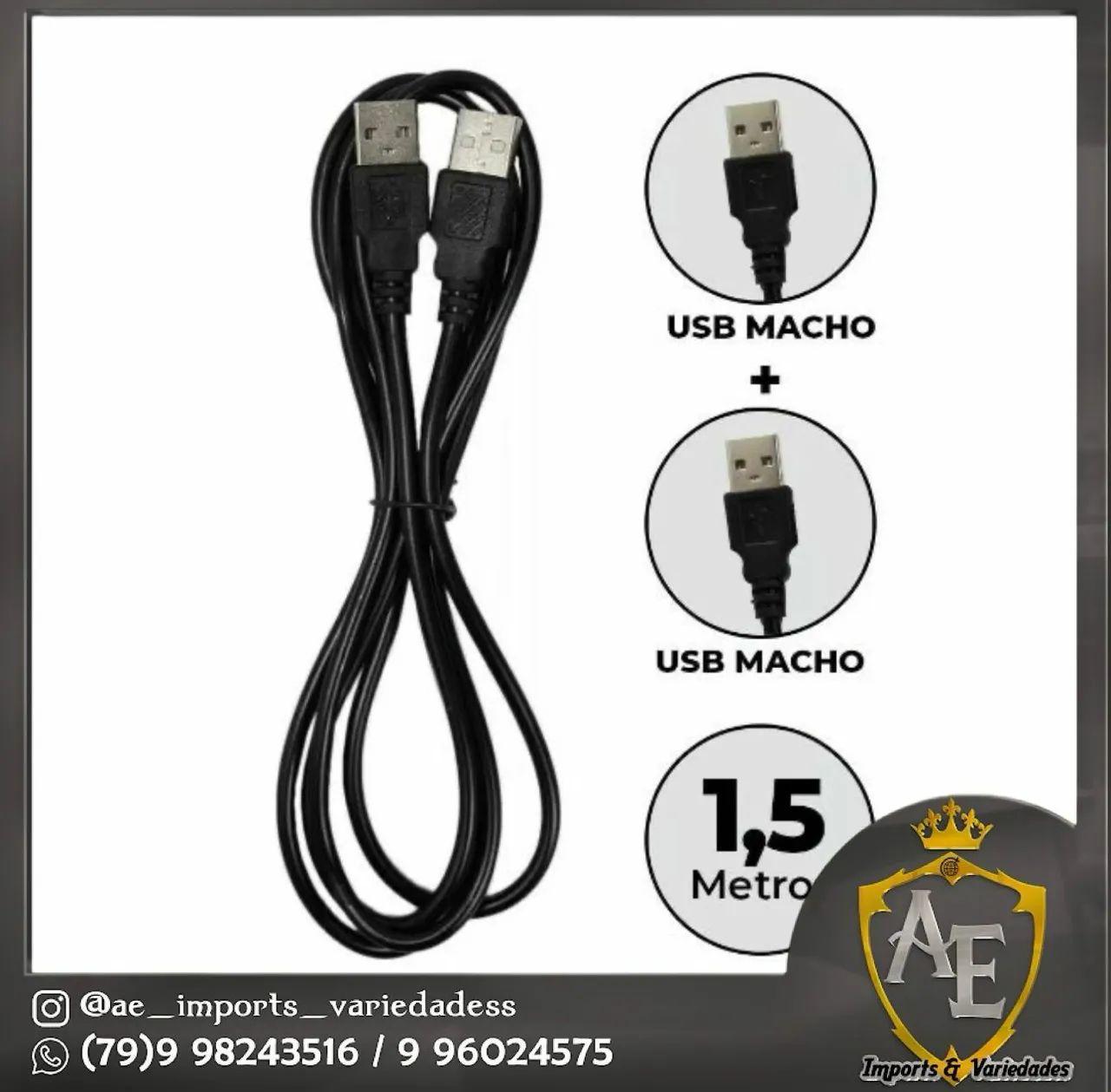 Cabo USB x USB