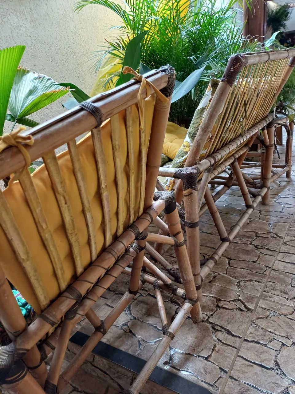 Jogo de cadeira bambu - Foto 2