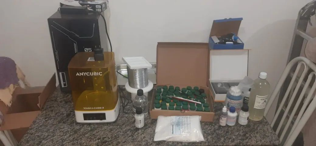 Kit Impressora 3d Elegoo Mars 5 Ultra E Wash Cure Anycubic - Preto (Usado)