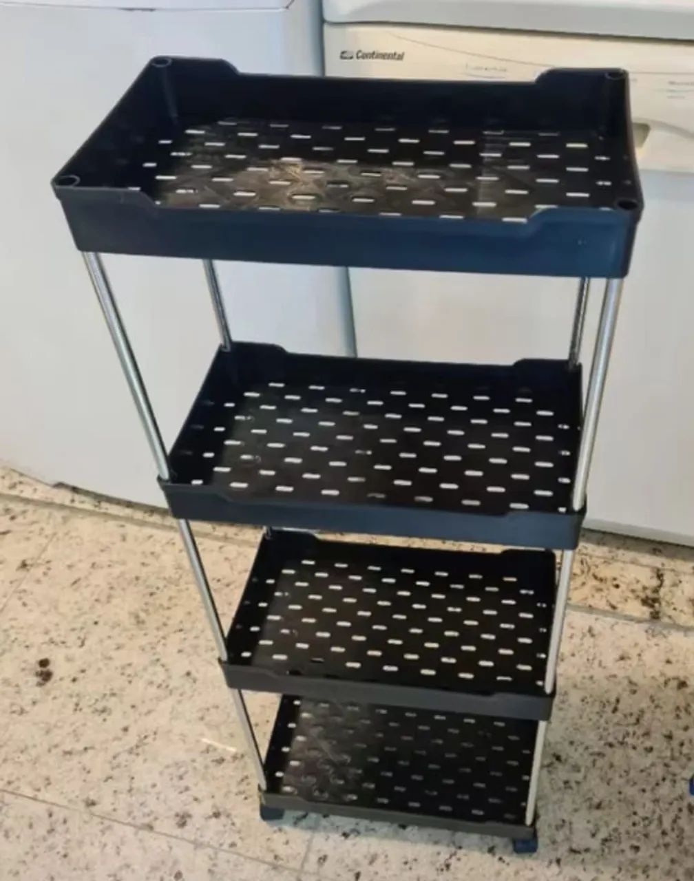 Armário carrinho multiuso com 4 rodinhas