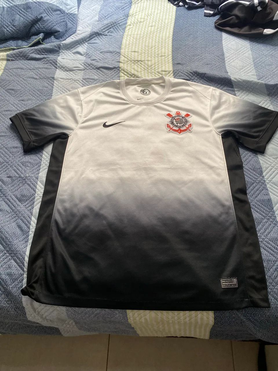 camisa corinthians nike degrade preto e branco H  - Foto 2