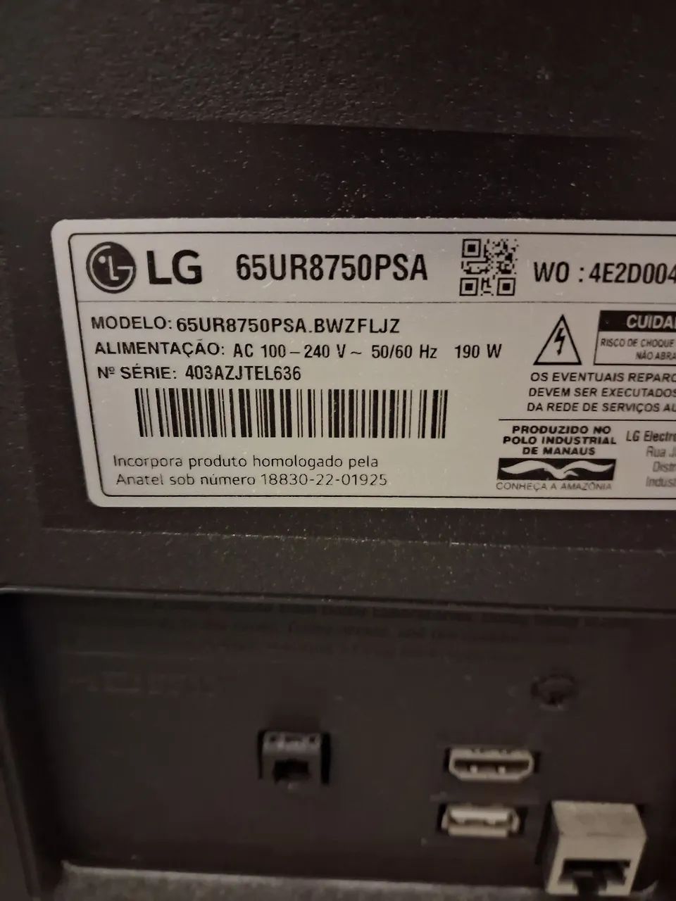TV 65 POLEGADAS IDEAL PARA QUEM QUER APROVEITAR AS PEÇAS OU TROCAR A TELA - Foto 4