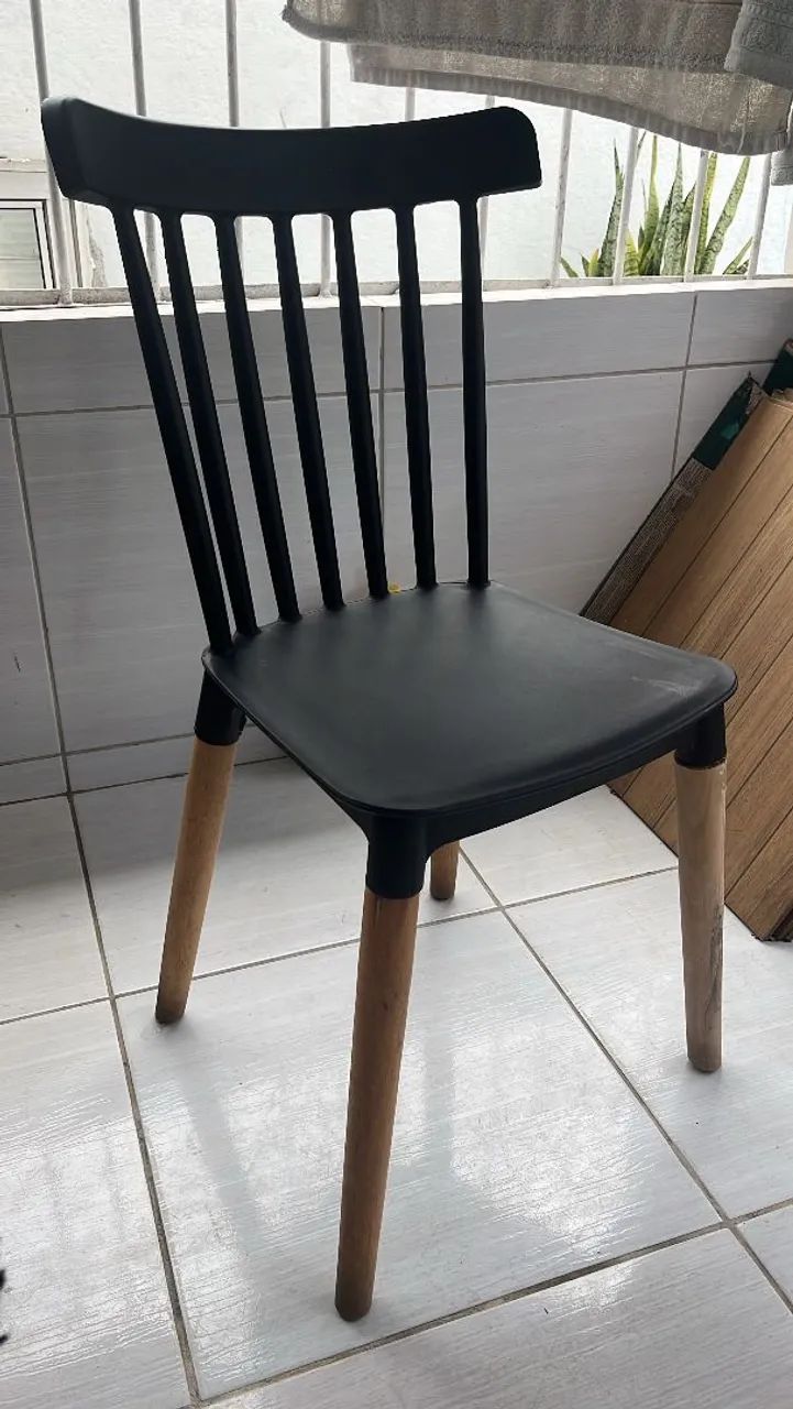 6 cadeiras de mesa, cor preta - Foto 3