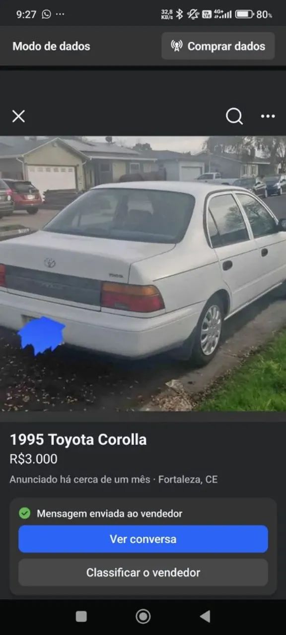 Sucata corolla 95