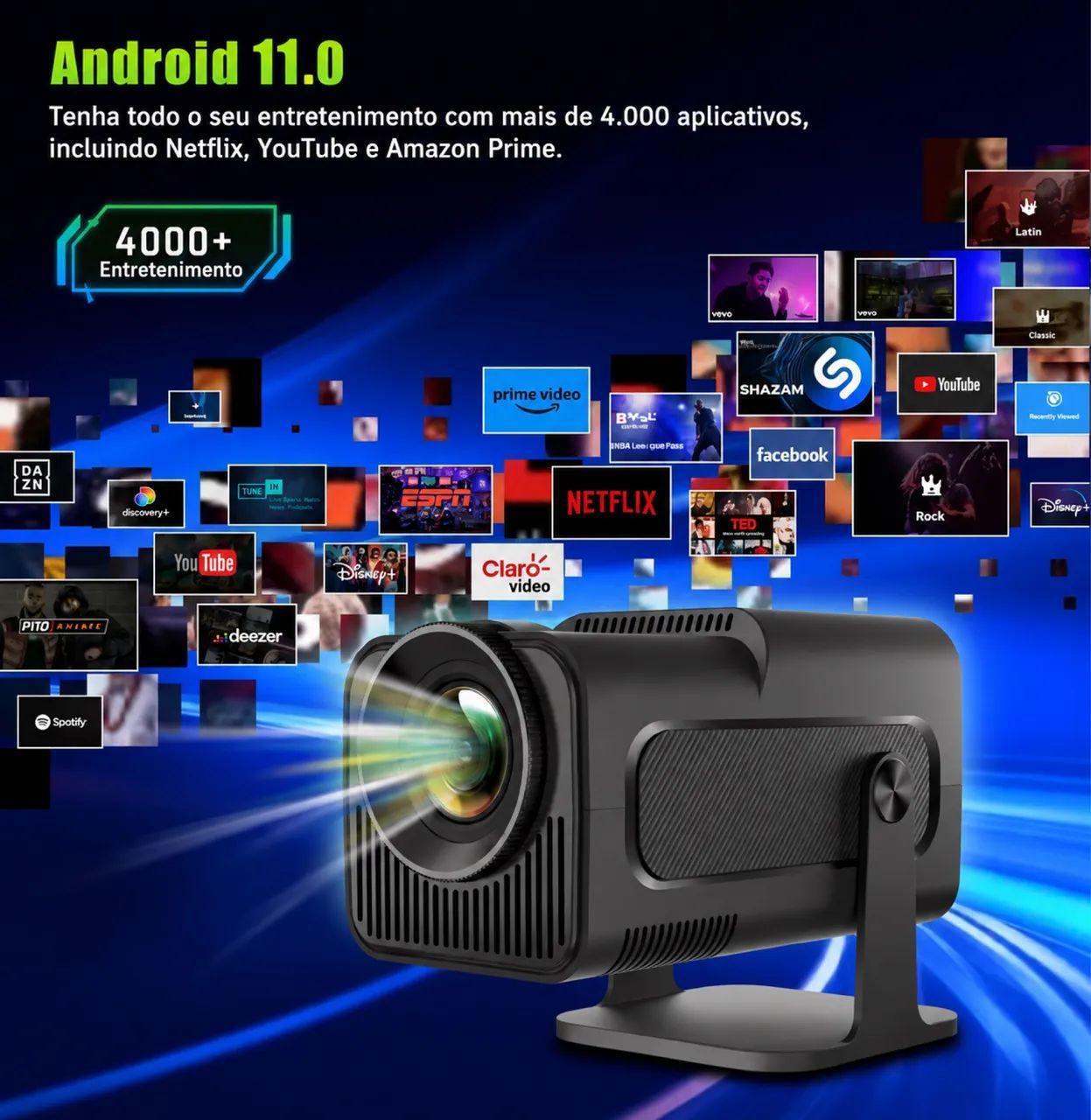 Projetor portátil Smart Cinema 