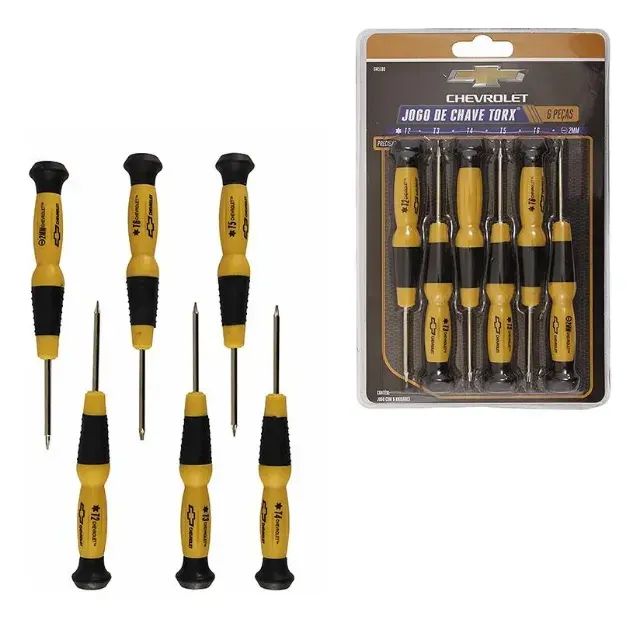 Jogo De Chave Chevrolet Com 6 Peças Precisão Torx T2 A T6