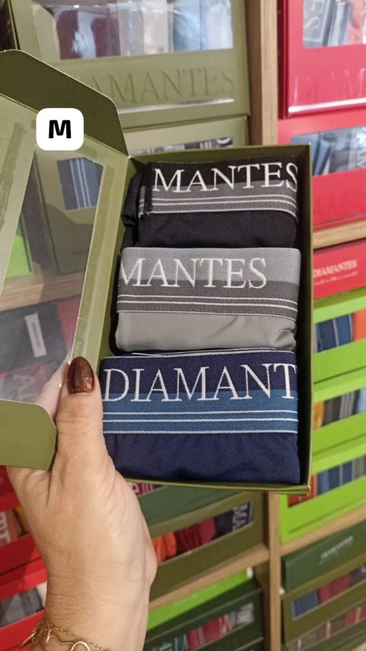 PROMOÇÃO >>>>Kit com 3 cuecas Diamantes , cor aleatórias  - Foto 3