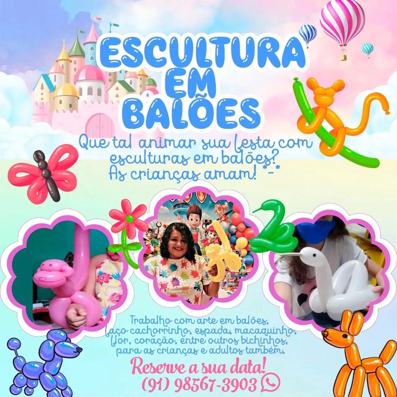 Escultura de balão e slime  - Foto 2
