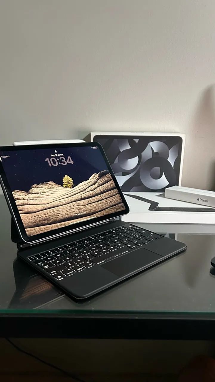 IPAD AIR 5a GERAÇÃO *COMPLETO* ( APPLE PENCIL 2a GERAÇÃO + MAGIC