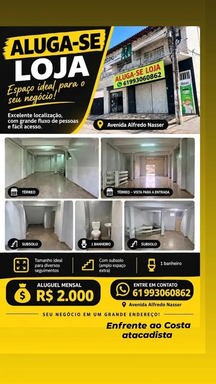 Aluga-se loja comercial 