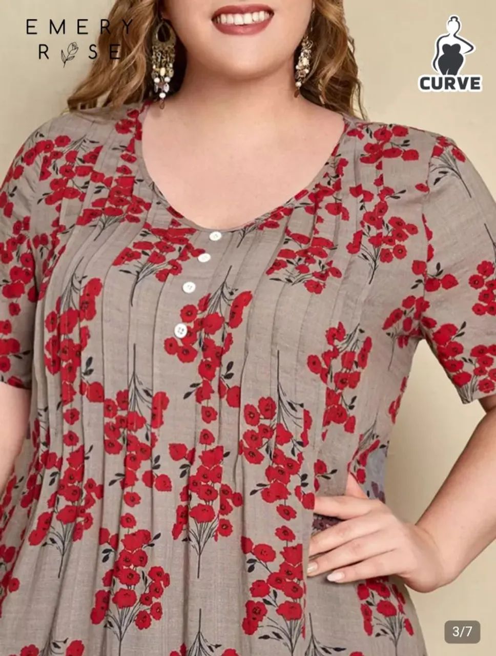 Vestido longo de verão Plus Size - Foto 2