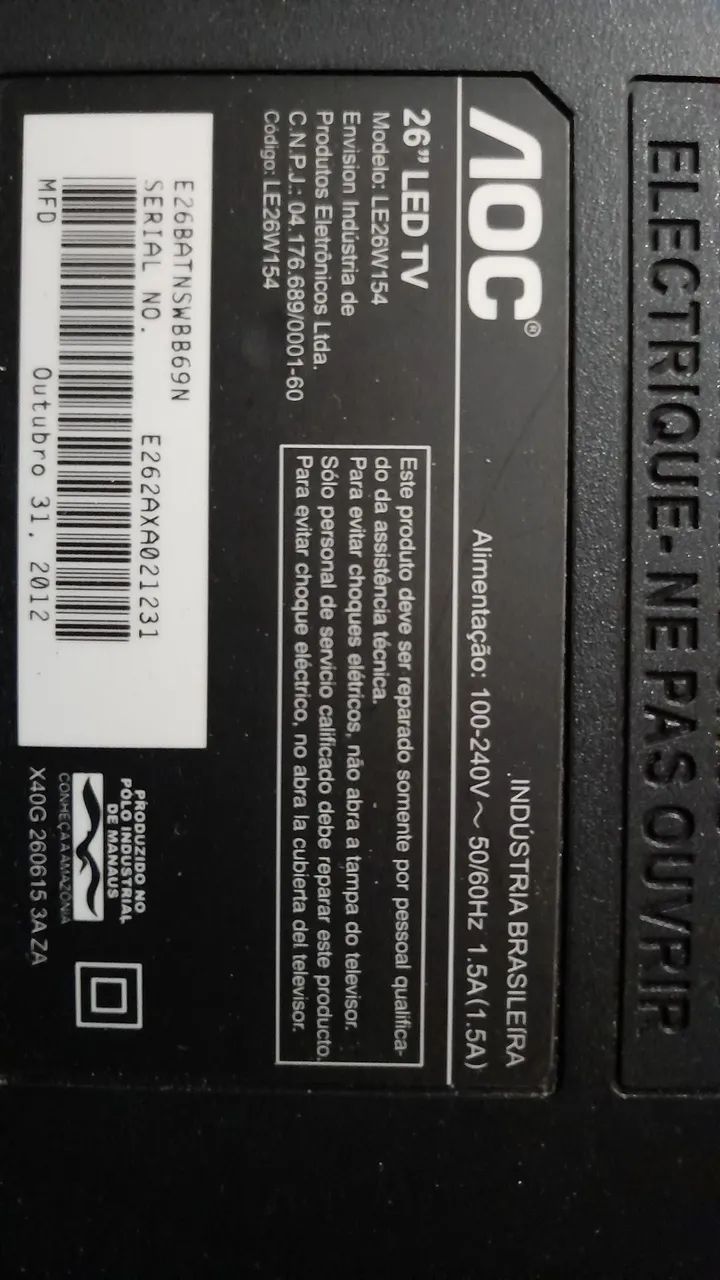? TV AOC 26? LED - Funcionando perfeitamente