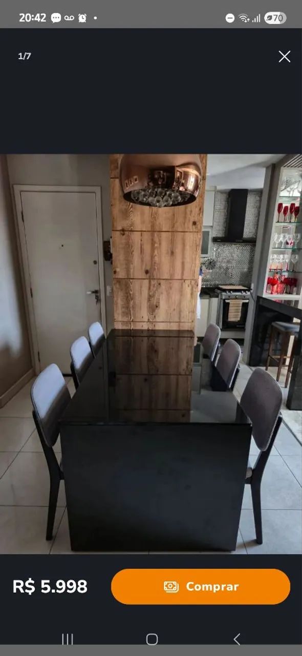 Mesa de Jantar Moderna 8 Lugares - Completa e Elegante - Foto 4