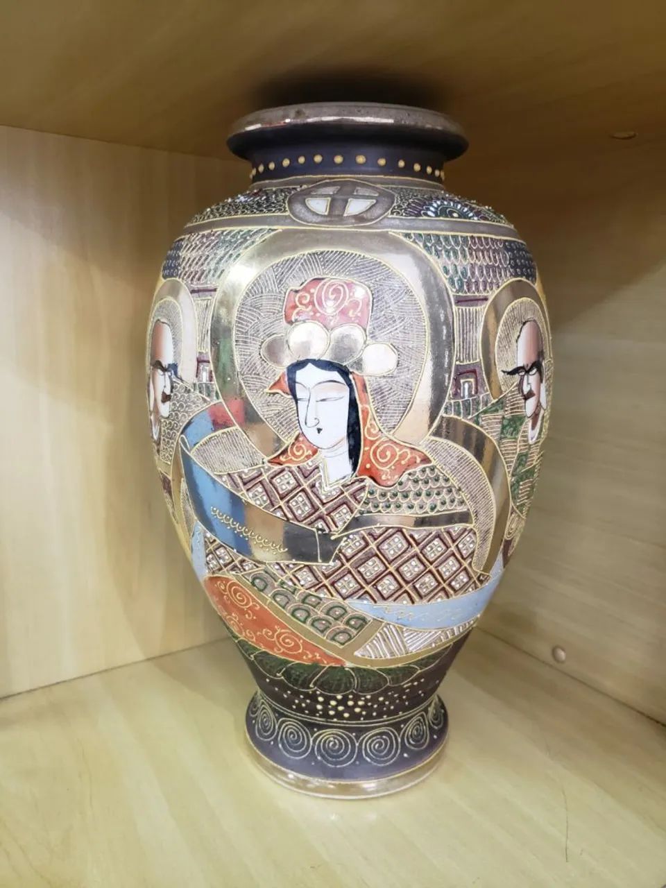 Vaso de Cerâmica tipo Satsuma 