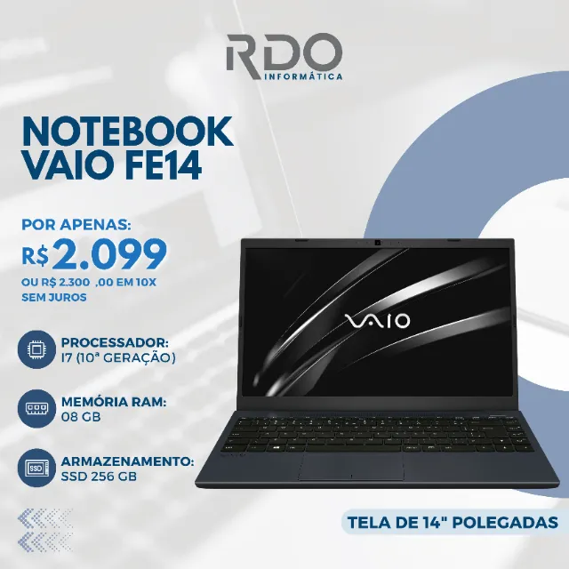 vaio pro PK 第10世代 i3 8G 256G マゼンタ 2021 Notebook Vaio FE14 i7 10ª Geração 8GB 256GB SSD - Perfeito para