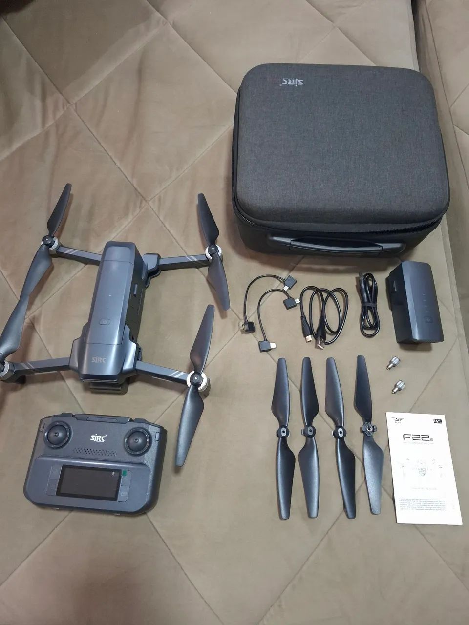Drone f22 s pro câmera 4k sensor de obstáculos,bag e 2 baterias 