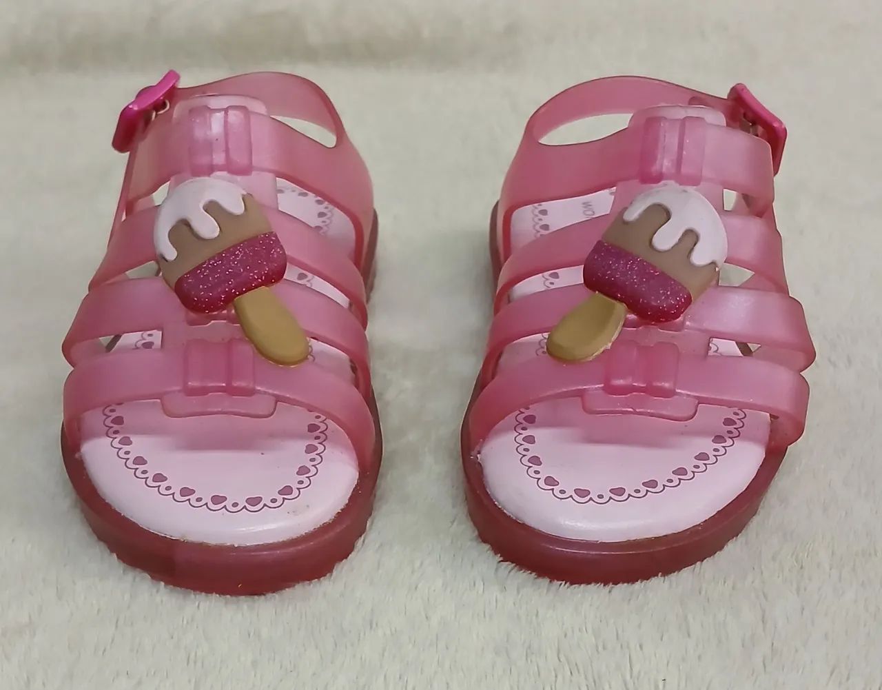 Sandália Infantil World Colors Sorvete Rosa Tamanho 20-21<br> - Foto 3