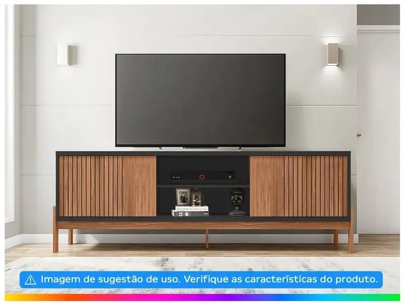 Rack para TV 75? 2 Portas Caemmun Tannen 1. - Foto 3