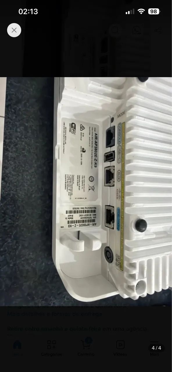 Access Point Cisco Air-ap3802e-z-k9 3802e  - Foto 3