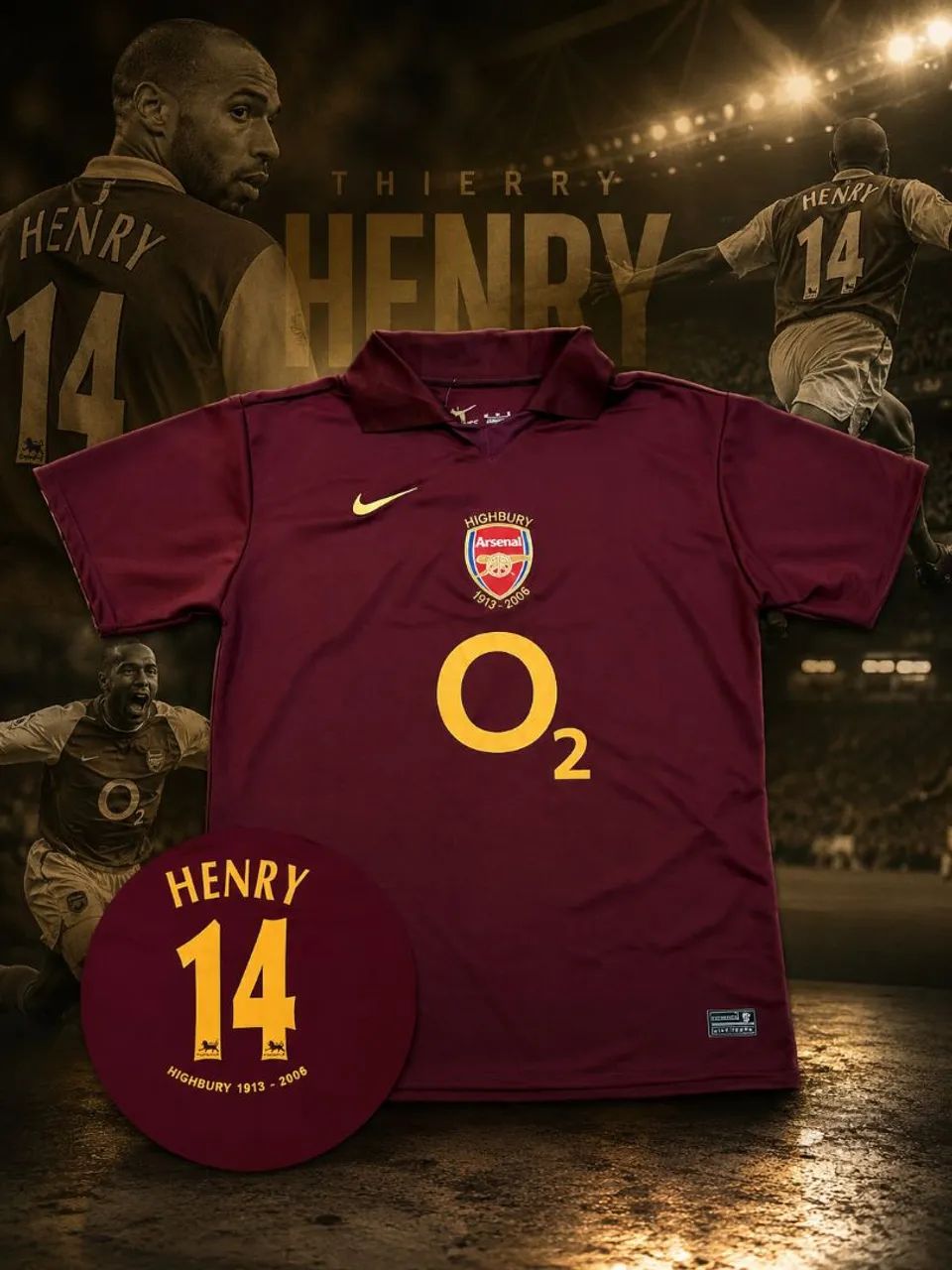 ウェア NIKE Arsenal Highbury 1913-2006 Shirt Camisa Arsenal Commemorativa - Camisa Arnesal Highbury 2006