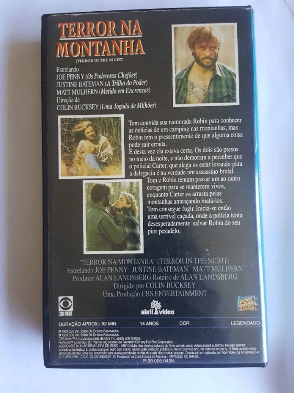Fita Vhs Terror Na Montanha, Joe Penny, Justine Bateman, Fotos