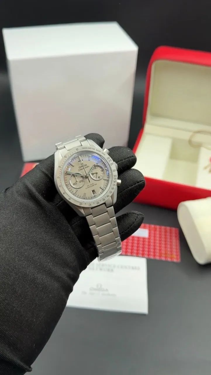 Omega Speedmaster Cinza + Caixa Omega - Foto 3