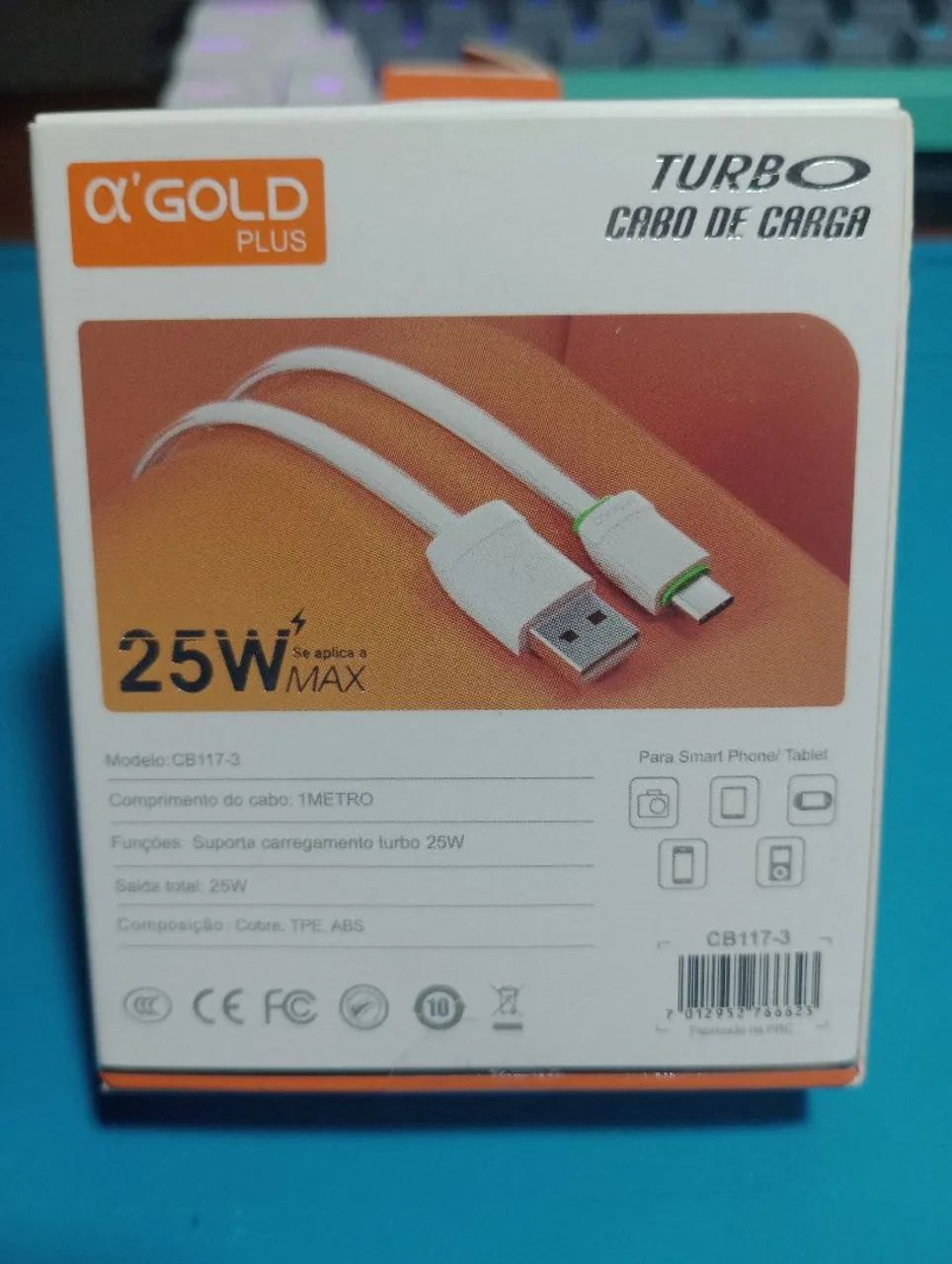 Cabo USB Tipo-C 25W Android/iOS - Foto 2
