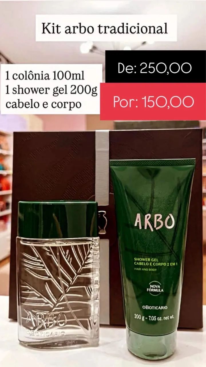 KIT ARBO TRADICIONAL O BOTICÁRIO - PROMOÇÃO IMPERDÍVEL! 