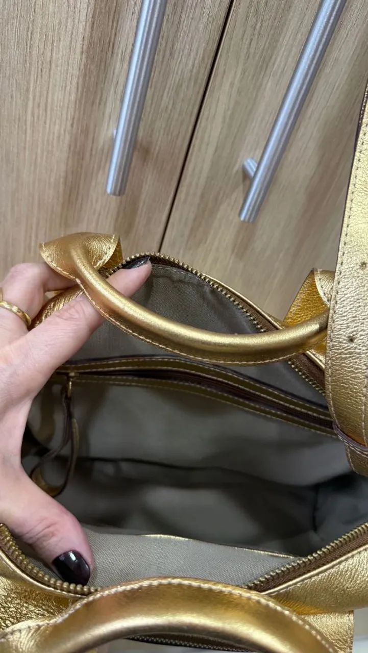 Bolsa dourada feminina  - Foto 4