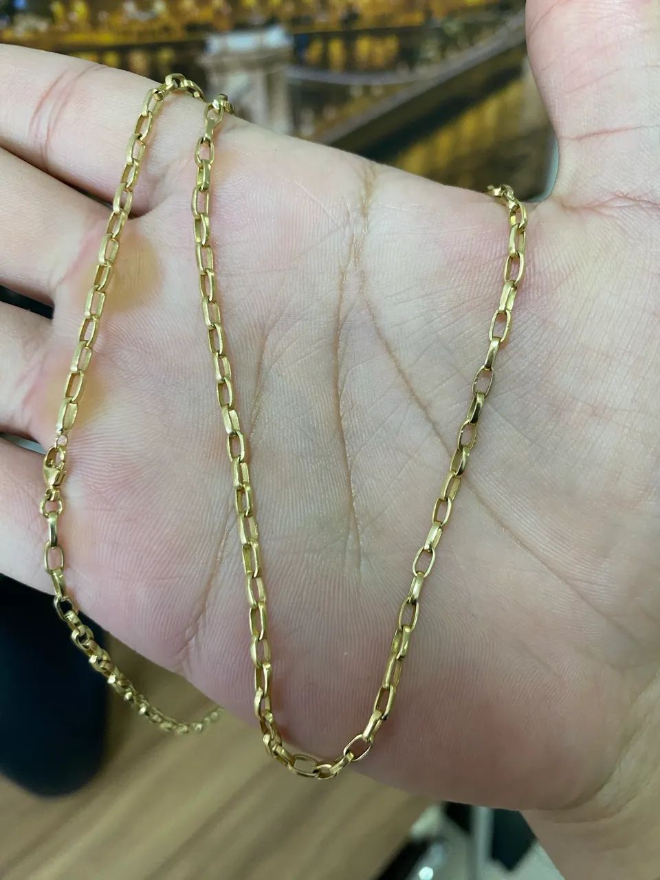 Corrente maciça no ouro 18k 12.75 g - Foto 3