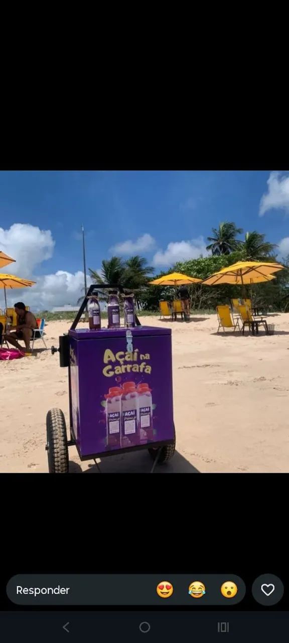 Carrinho de açaí, valor 1.300