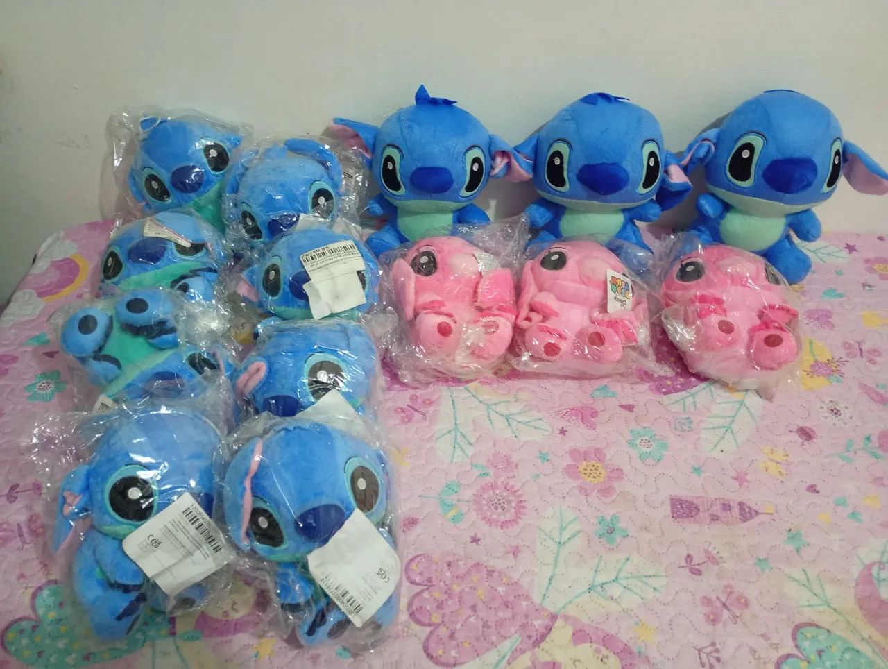 Lote de Pelúcias Stitch e Angel