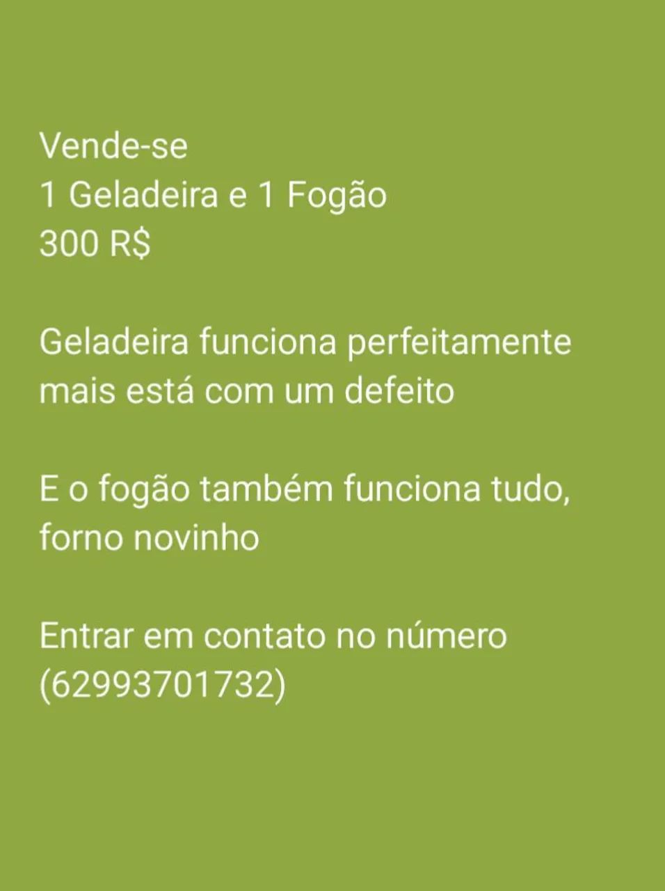 Fogão e geladeira 