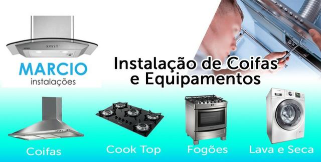 Instalação aquecedor coifa cooktop forno rede gas e medidor central de gas