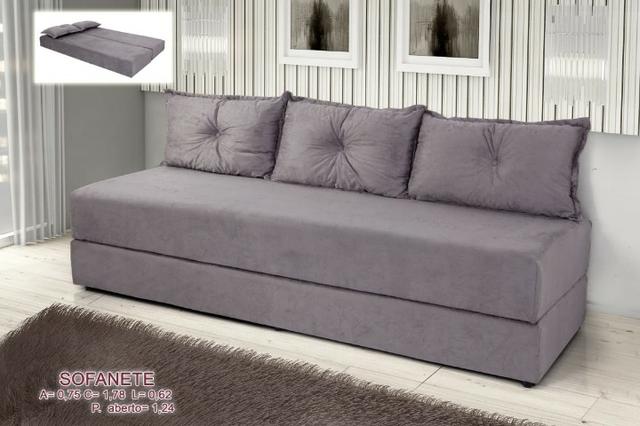 Sofá Cama Sofanete Amsterdã em Suede Resistente (Em Até 12 X Sem Juros)