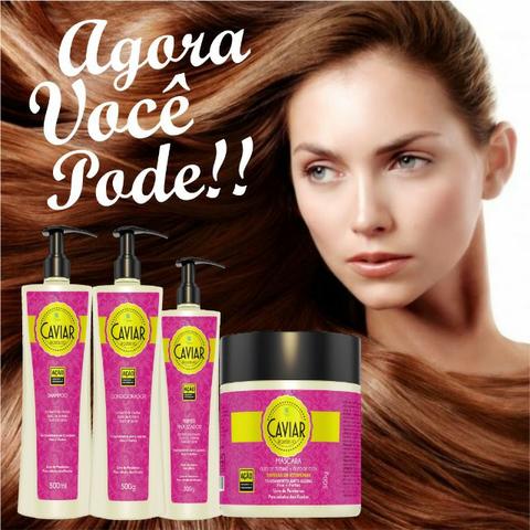 Kit Caviar Hiper Hidratação Maciez e Brilho Anti envelhecimento Capilar - Foto 4