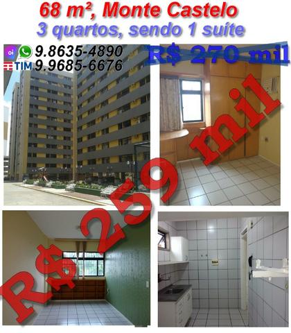 Apartamento no Monte Castelo, 68 m², 3 quartos, 1 vagas, Belvedere Park