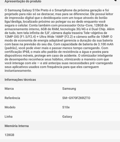 Aproveite!! Samsung S10e 128G 6GB bom estado - Foto 6