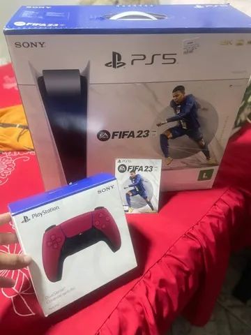 PlayStation 5 Mídia Física c/ 2 controles ( 1 branco + 1 vermelho)